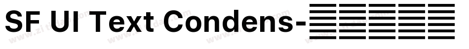 SF UI Text Condens字体转换